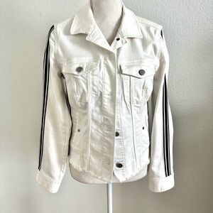 Liverpool White Jean Jacket with Black Accents